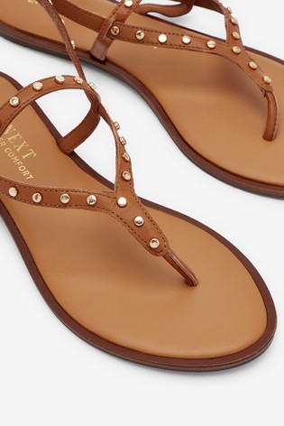 Forever Comfort® Studded Toe Thong Sandals Regular/Wide Fit