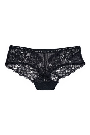 ELLE Black 24-7 Lace No VPL Brazilian Briefs