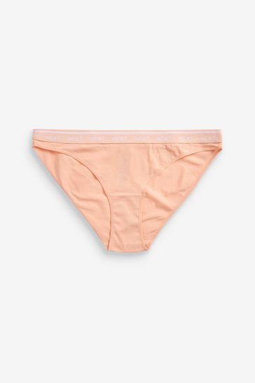 Cotton Rich Logo Knickers 6 Pack High Leg