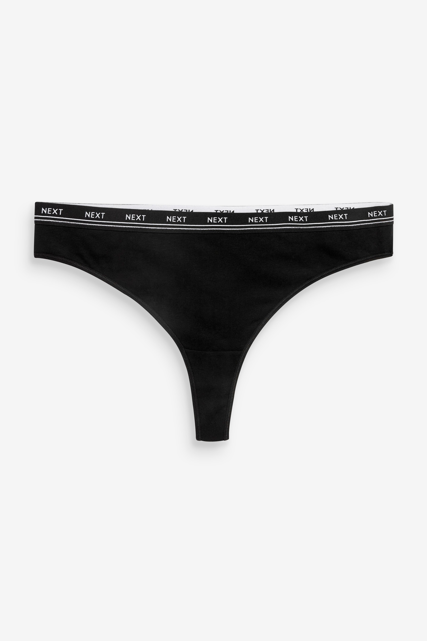 Cotton Rich Logo Knickers 4 Pack Thong