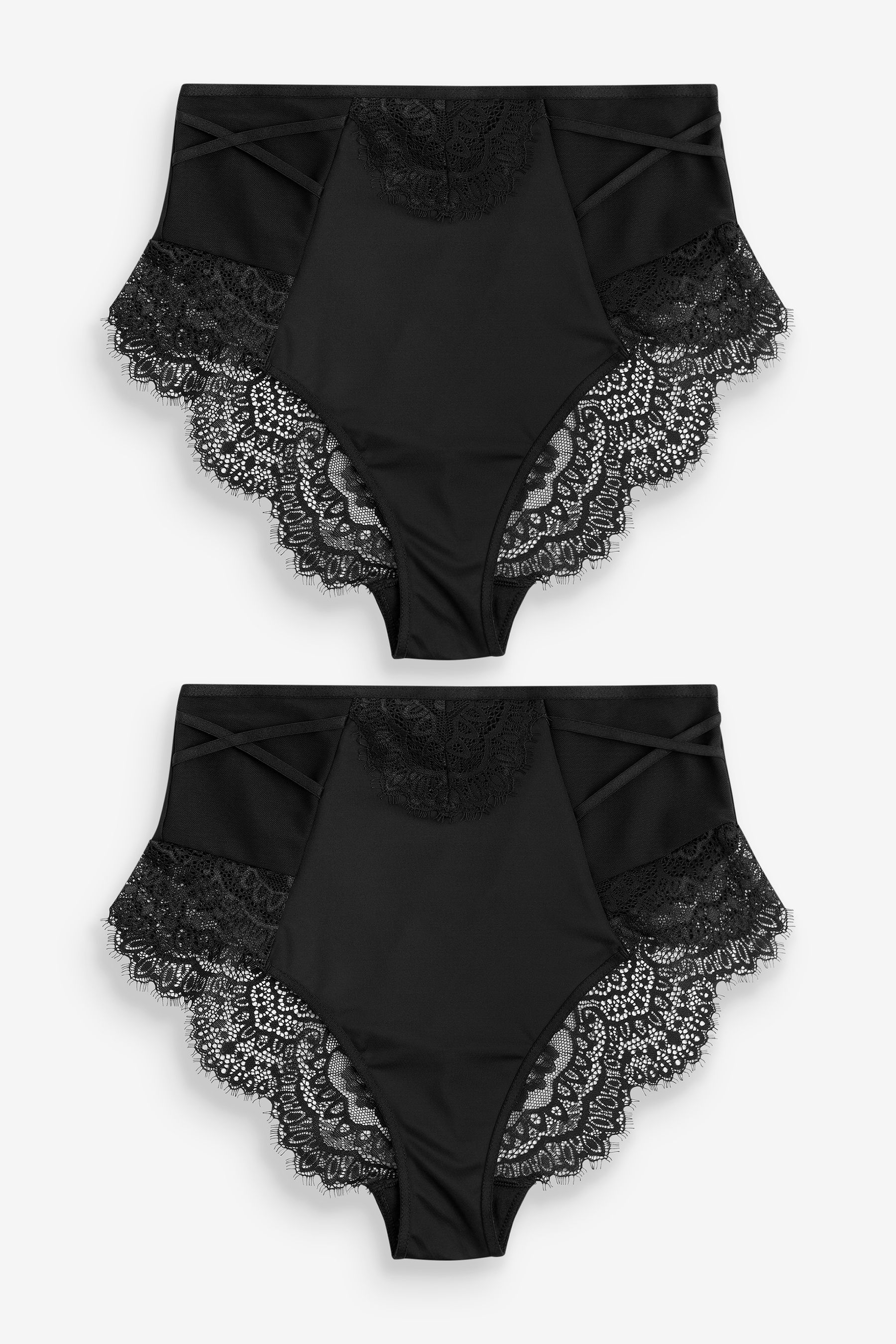 Tummy Control Lace Knickers 2 Pack