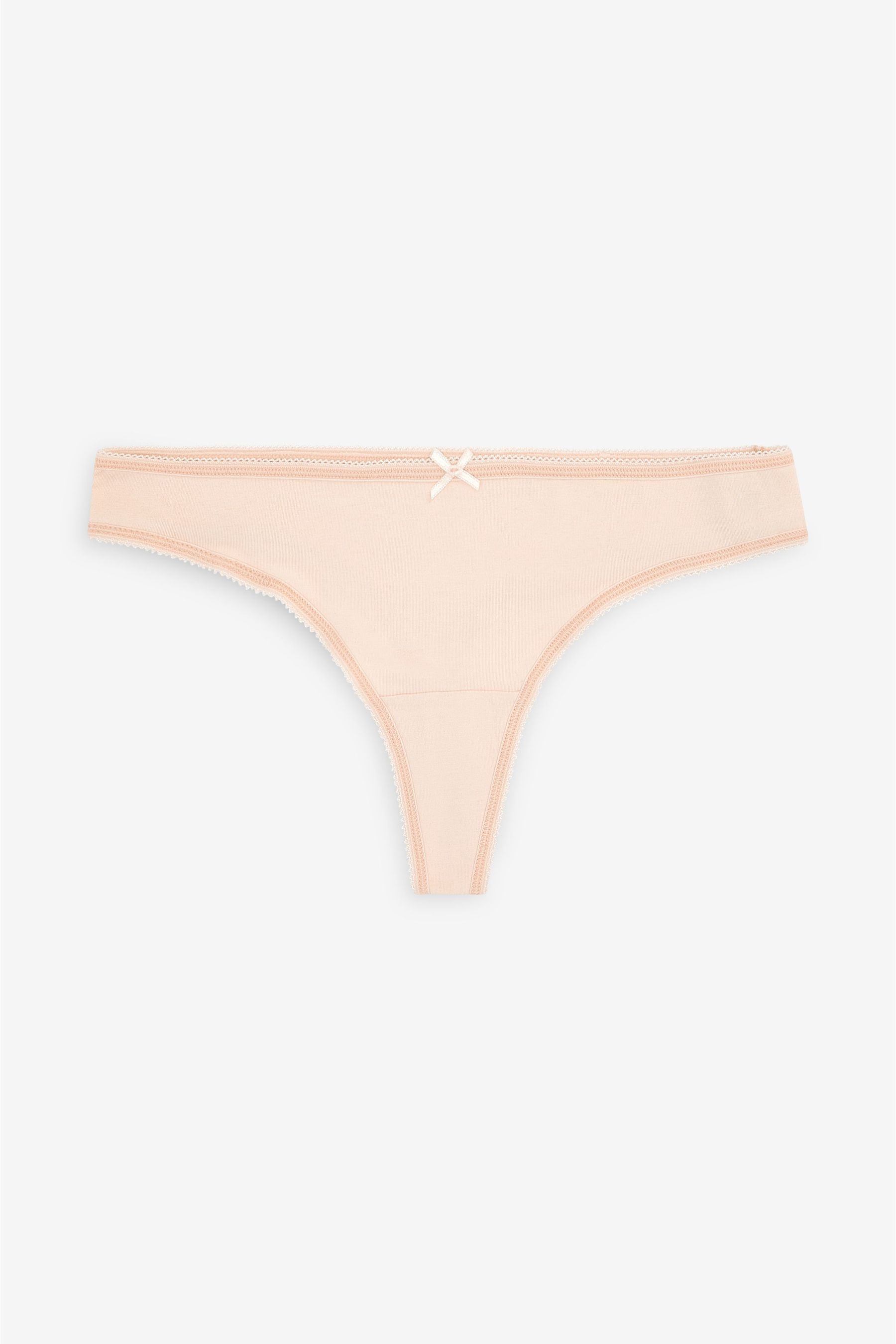 Cotton Knickers 5 Pack Thong