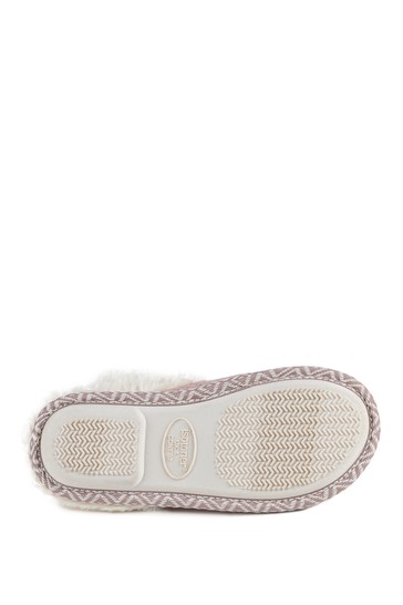 Totes Isotoner Ladies Swept Back Bobble Mule Slippers