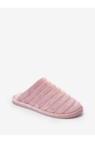 Padded Quilted Mule Slippers