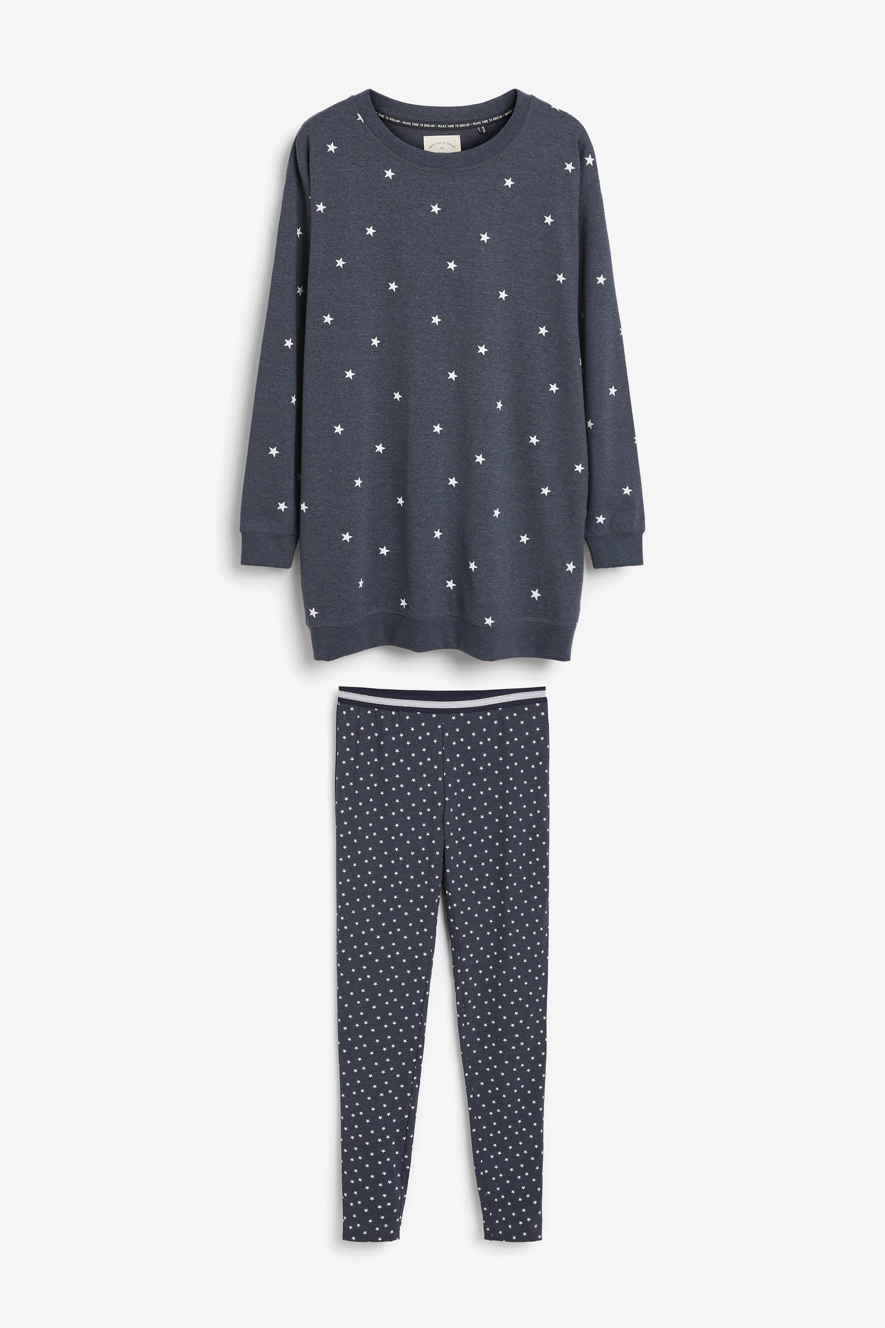 Cotton Tunic And Legging Pyjamas Set