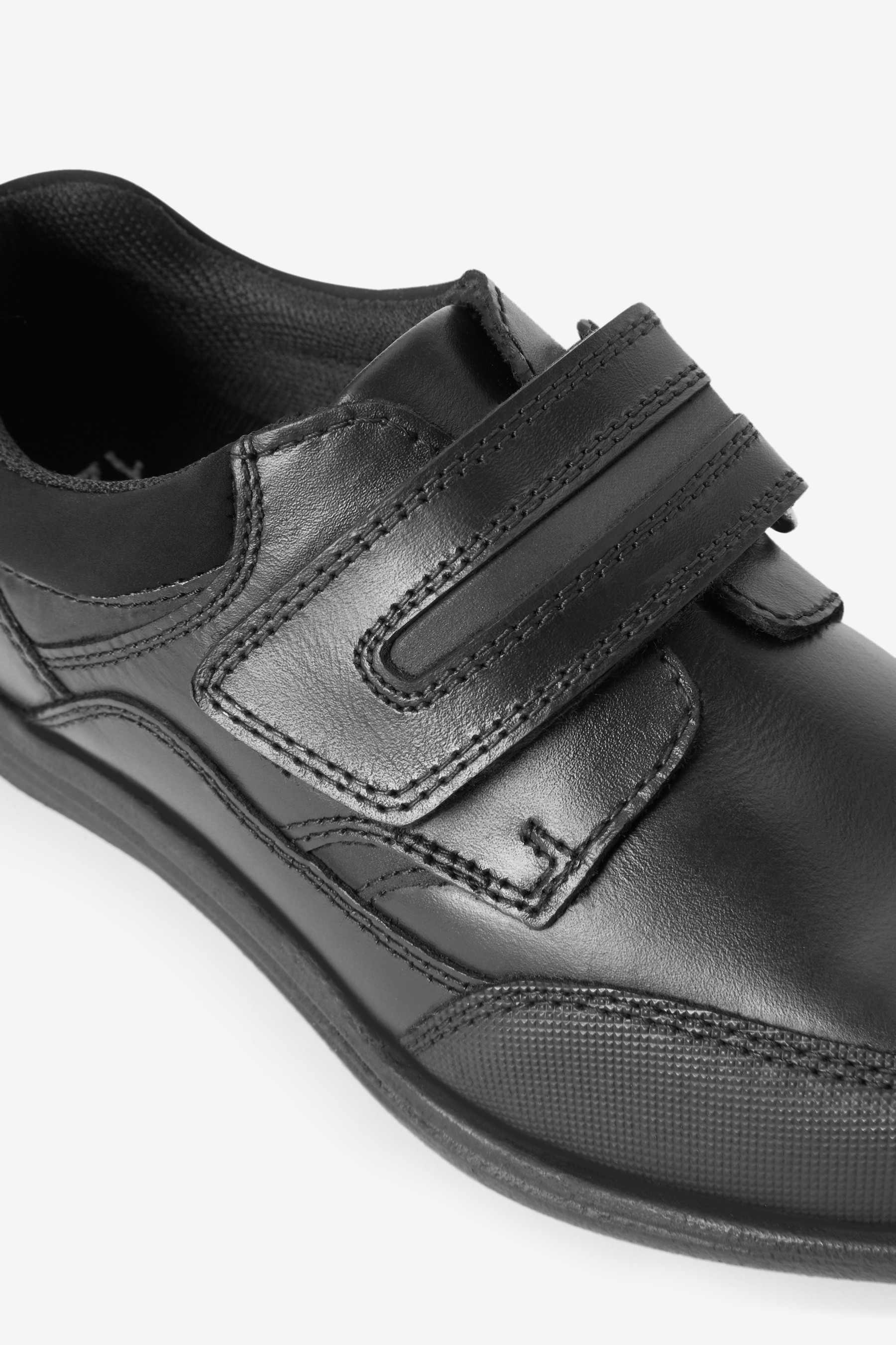 School Leather Single Strap Shoes Wide Fit (G)