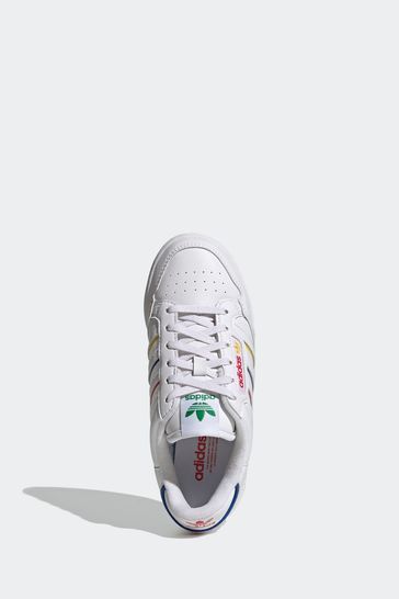 حذاء رياضي أبيض للأولاد من adidas Originals Continental 80 Stripes