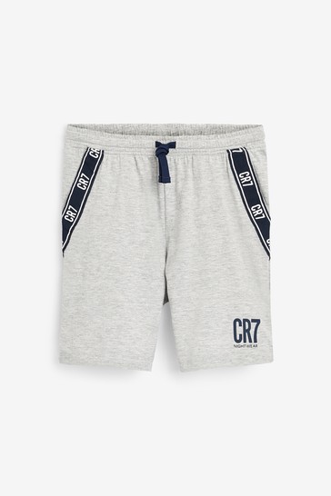 CR7 Boy's Grey And Blue Short sleeve Pyjama Set