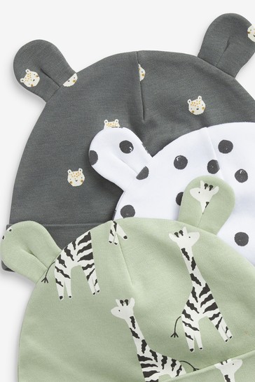 3 Pack Baby Beanie Hats (0-18mths)