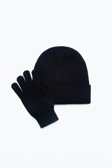 Hype. Script Beanie Hat And Gloves Set