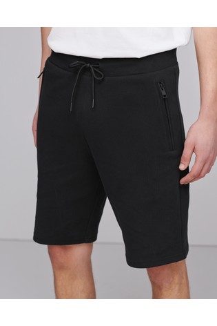 Zip Pocket Jersey Shorts Straight Fit