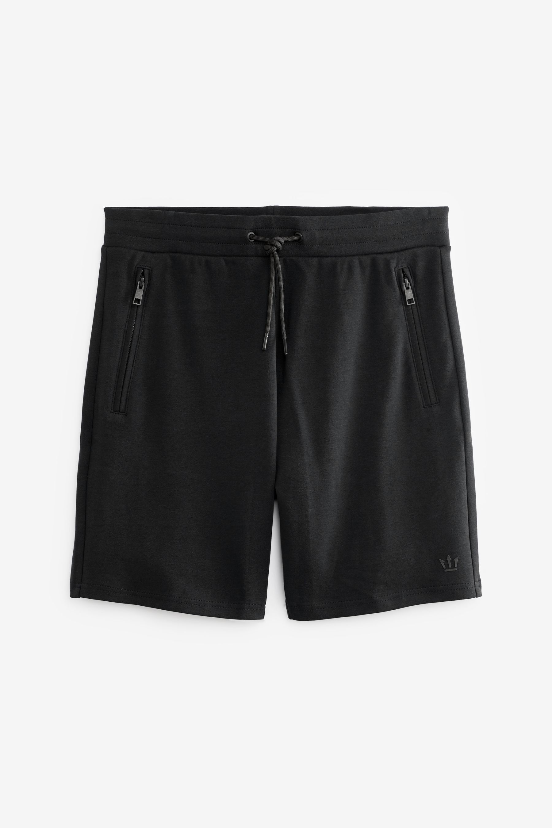 Zip Pocket Jersey Shorts Straight Fit