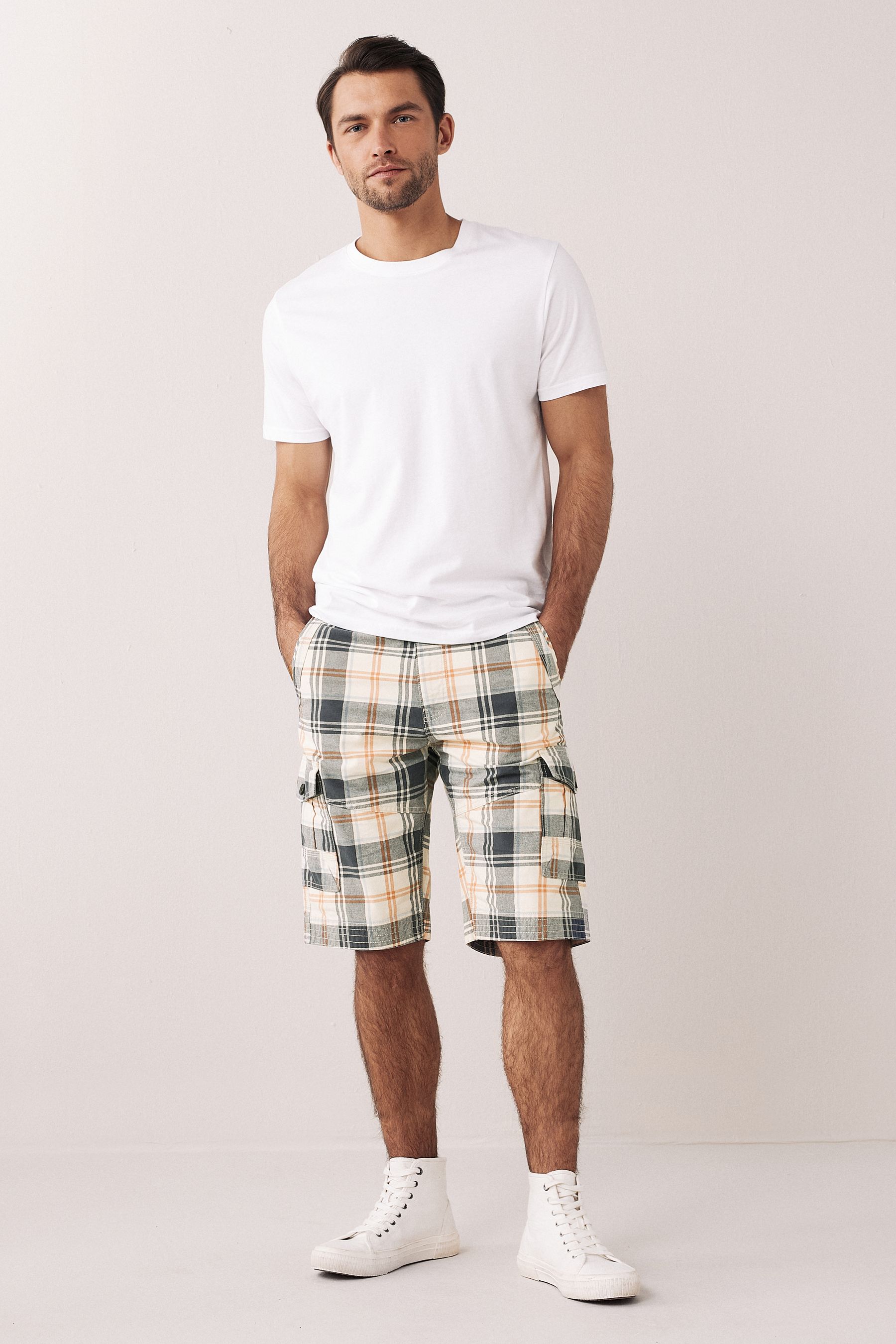 Premium Laundered Cargo Shorts Longer Length