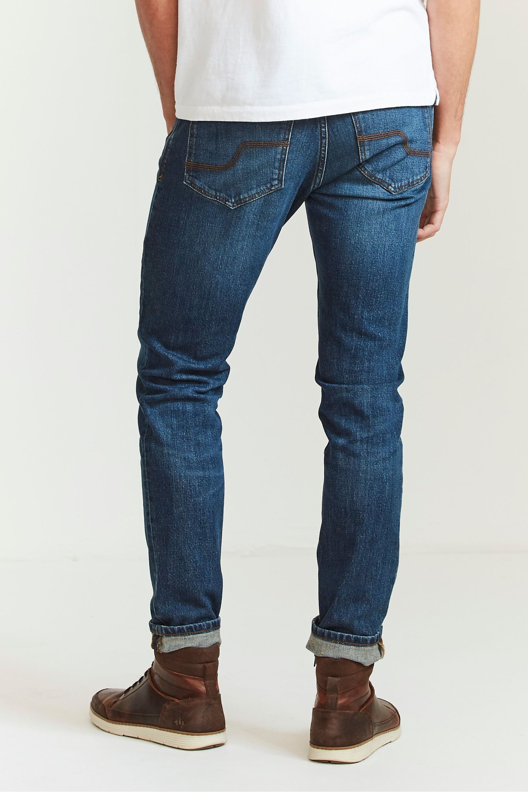 FatFace Blue Lean Mid Wash Jeans