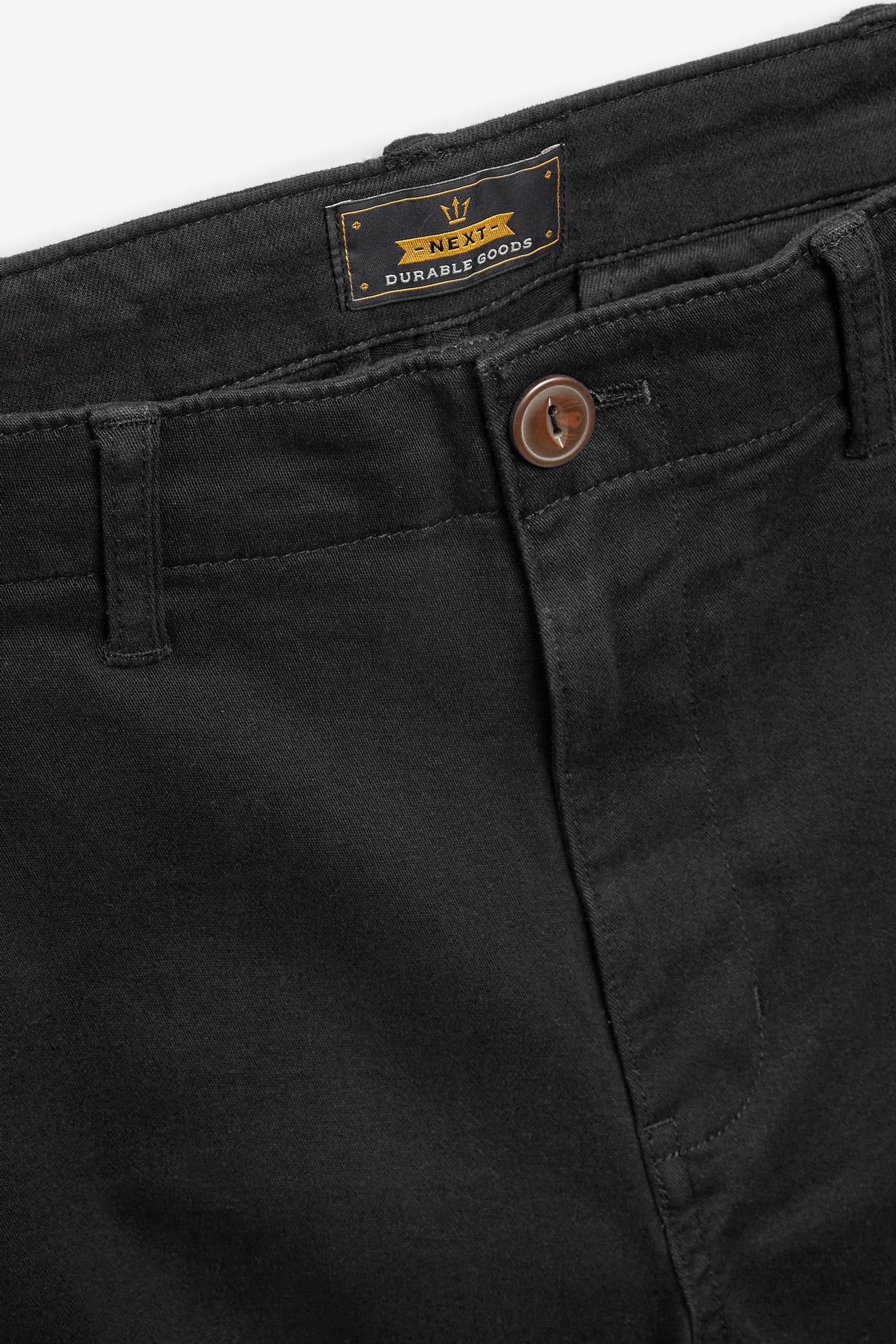 Cotton Stretch Cargo Trousers Straight Fit