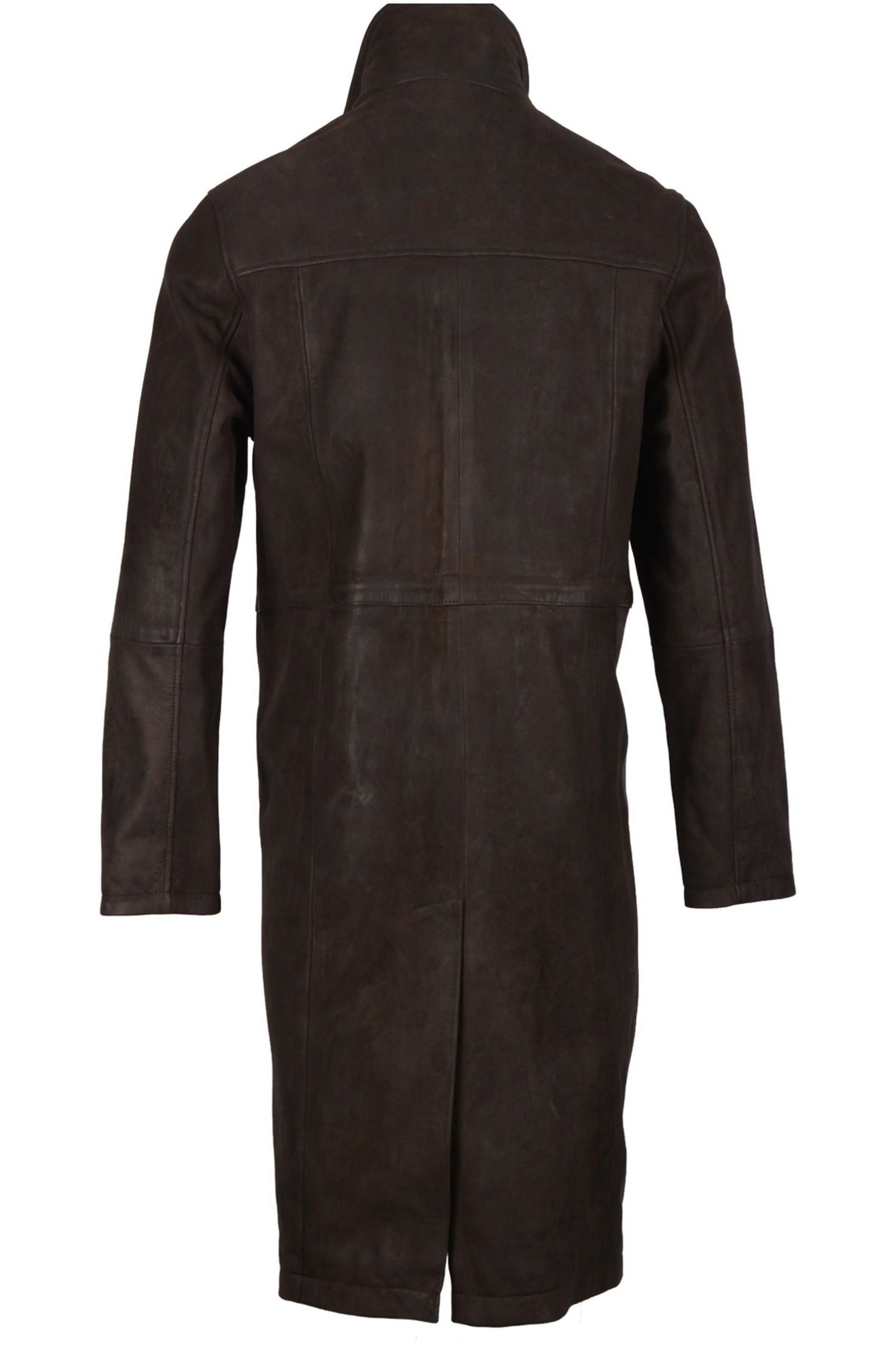 Lakeland Leather Kirkland Long Brown Leather Coat