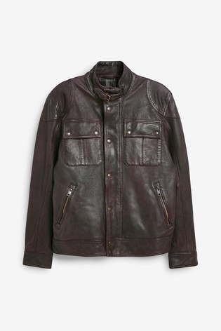 Signature Leather Biker Coat