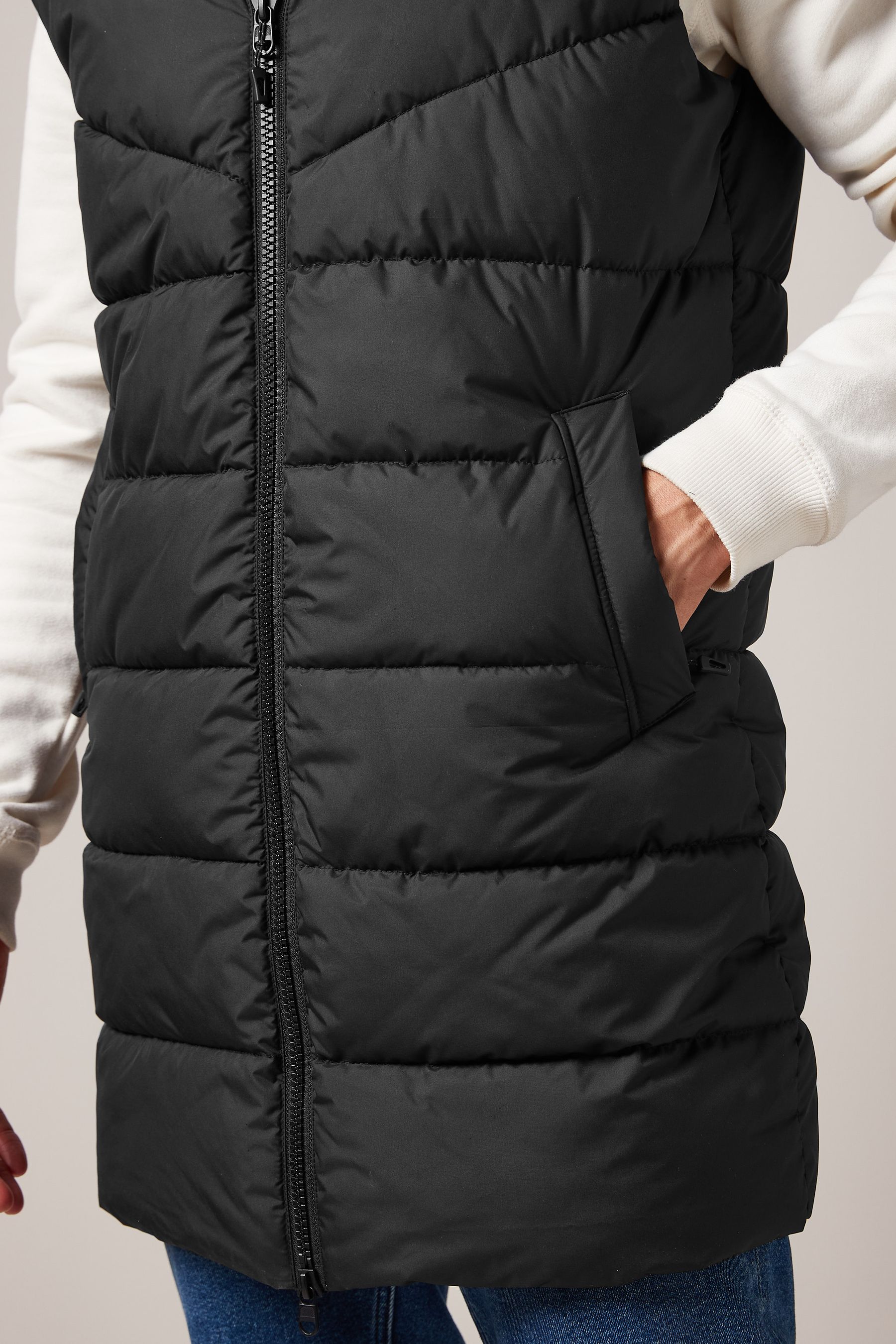 Shower Resistant Longline Puffer Gilet