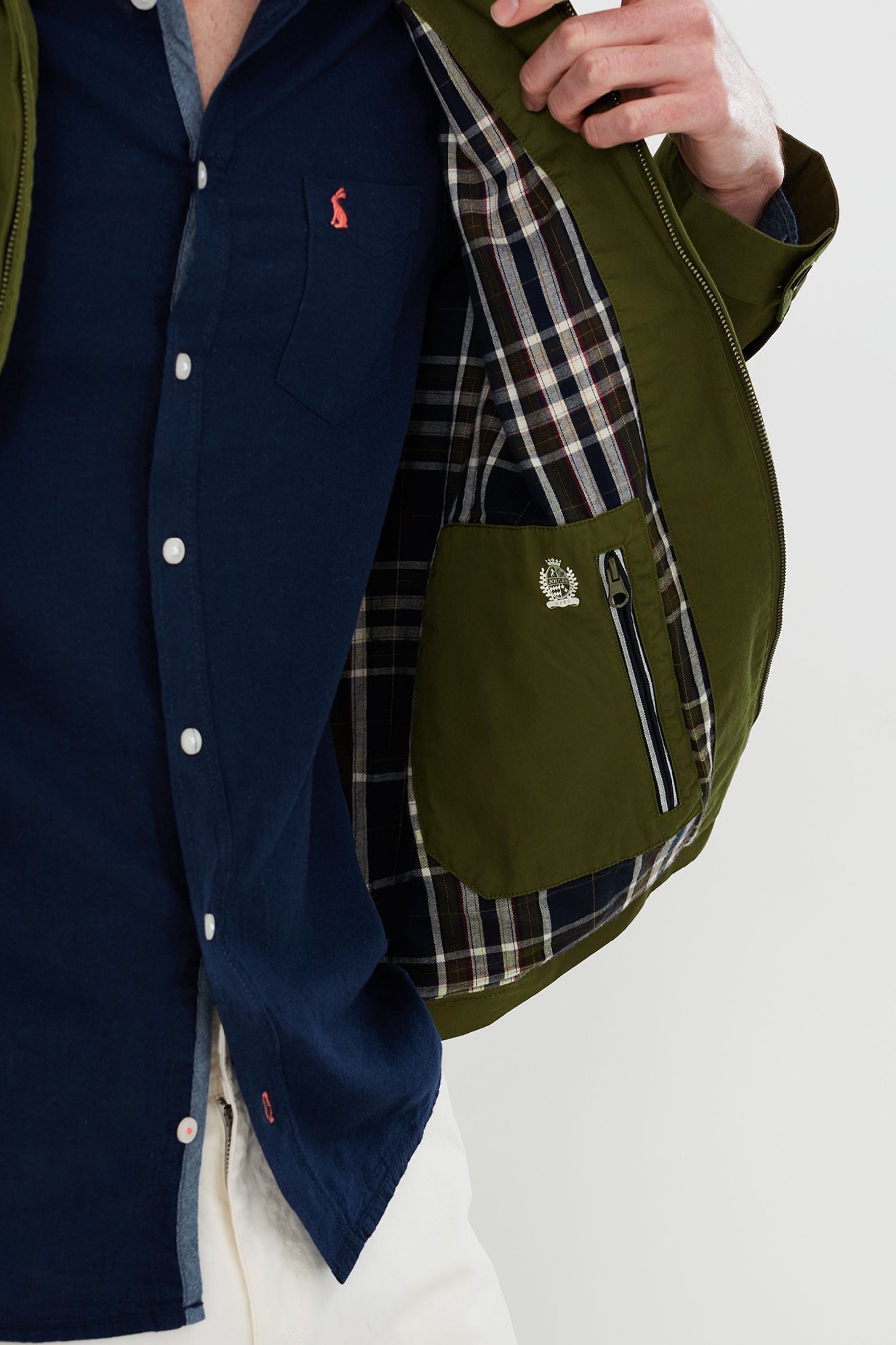 Joules Green Cotton Harrington Jacket