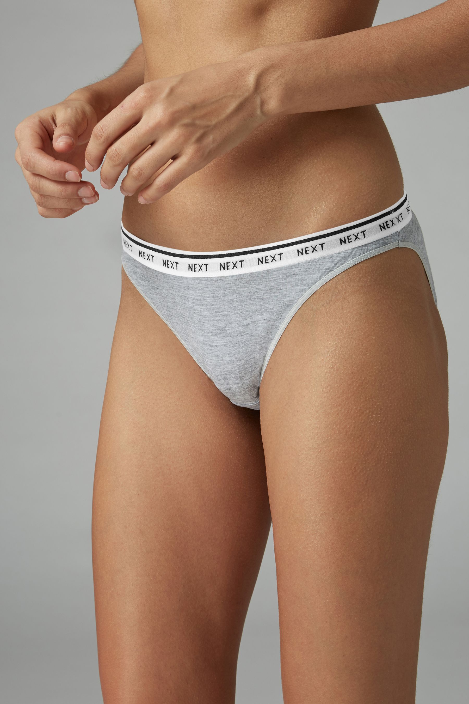 Cotton Rich Logo Knickers 4 Pack High Leg