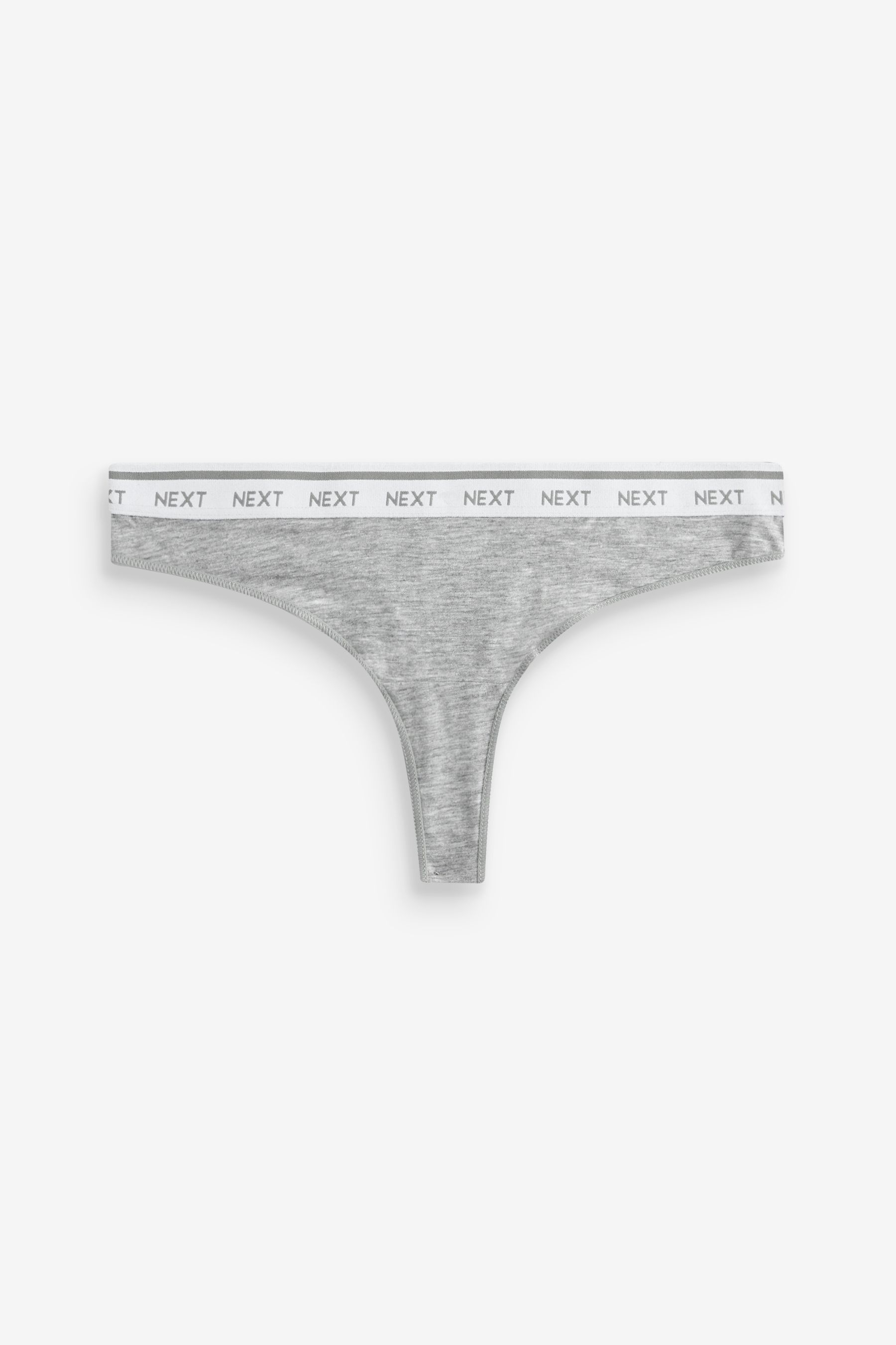 Cotton Rich Logo Knickers 6 Pack Thong