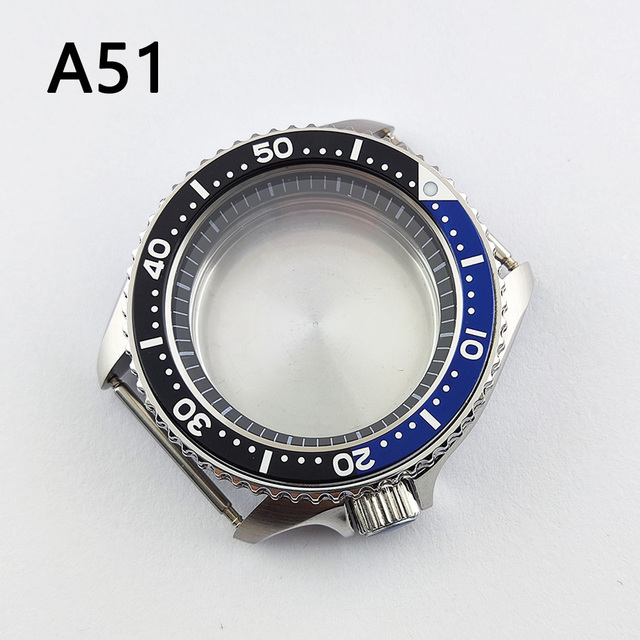 41.5mm NH35 NH36 case, watch accessories, stainless steel plated sapphire glass suitable for NH35 NH36 movement