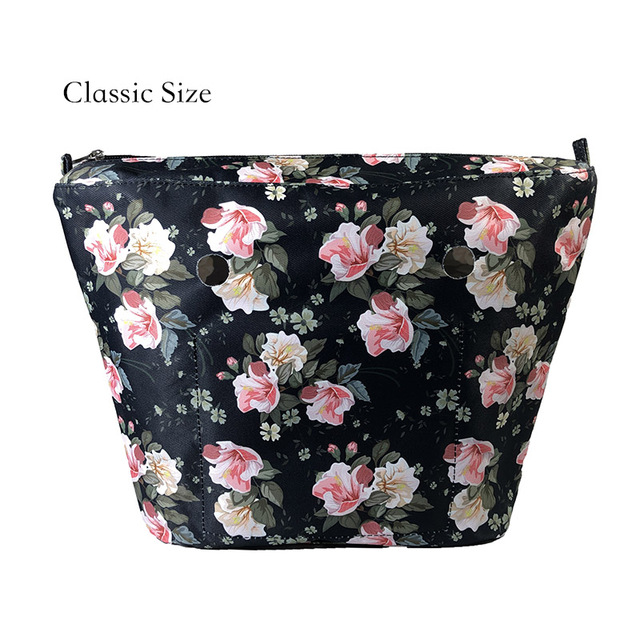 Floral trim waterproof inner insert, classic small inner pocket, handbags accessory