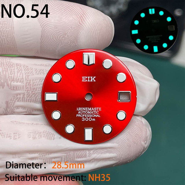 Nh35 watch double dial new C3 luminous modified craft watch skx007 SKX006 small millimeter 28.5mm abalone nh35 universal