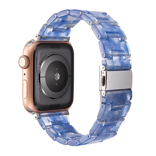 resin watches for apple watch 7 6 5 band 44mm iwatch 42mm series 4 3 2 wrist strap accessories loop 40mm replacement bracelet