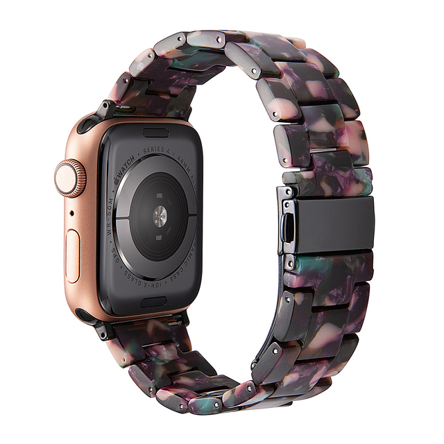 resin watches for apple watch 7 6 5 band 44mm iwatch 42mm series 4 3 2 wrist strap accessories loop 40mm replacement bracelet