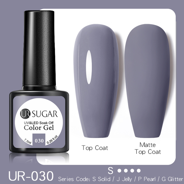 UR SUGAR 7.5ml Blue Purple Dark Color Gel Nail Polish Long Lasting Hybrid for Base MatteTop Coat Soak Off UV LED Nail Art Gel