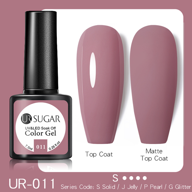 UR SUGAR 7.5ml Nude Pink Gel Nail Polish Soak Off UV LED Semi Permanent Gel Varnish All For Nails Art Design Manicure