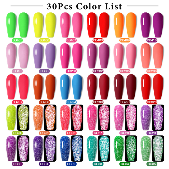 Mtssii 24/25/40/60pcs Gel Nail Polish Set Color Gel Semi Permanent UV Led Varnish Nail Art Design Soak Off Gel Set Nail Gel Set