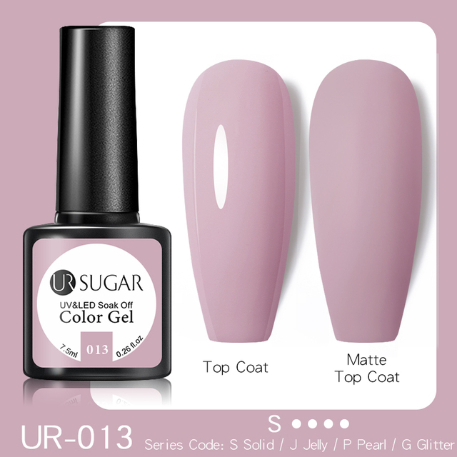 UR SUGAR 7.5ml Nude Pink Gel Nail Polish Soak Off UV LED Semi Permanent Gel Varnish All For Nails Art Design Manicure