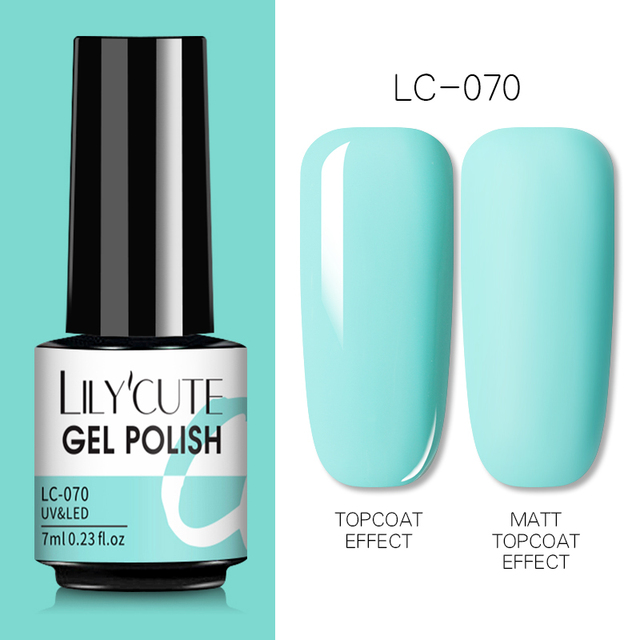 LILYCUTE 7ml UV Nail Gel Polish Autumn Winter Color Semi Permanent Matte Top Coat Necessary Soak Off UV LED Nail Art Gel Varnish