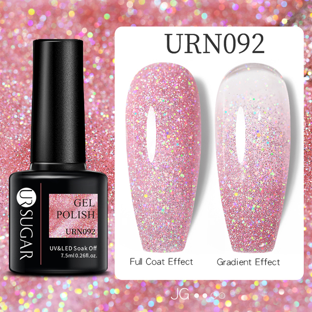 UR SUGAR 7.5ml Glitter Reflective Gel Nail Polish Manicure Nail Art Semi Permanent UV LED Nail Polish Lamp