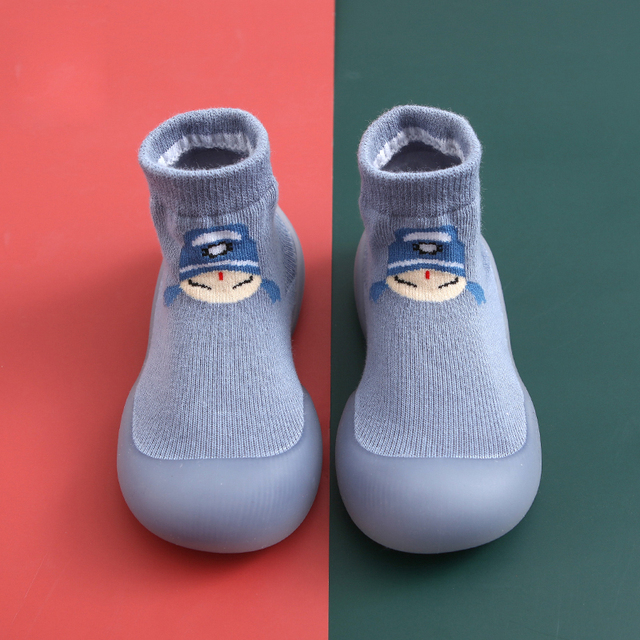 Children Anti-Slip Shoes Newborn Baby Girl Cotton Non-Slip Floor Socks Baby Boy Rubber Sole Cartoon Indoor Socks Infant Shoes