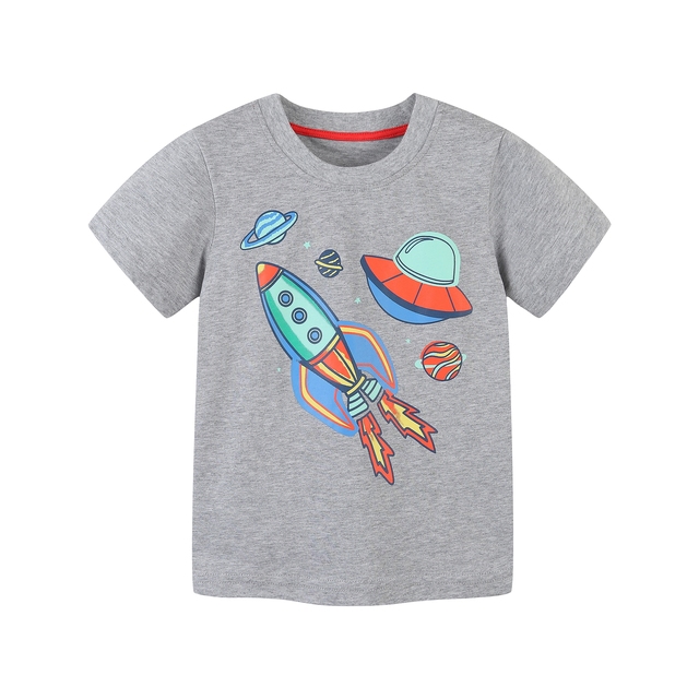 Little maven 2022 summer clothes baby boys children excavator T-shirt cotton lovely comfort and soft for kids 2-7 years old