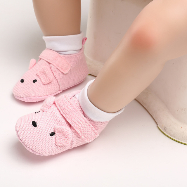 Baby Girl Knitted Boots First Walkers Snow Boots Newborn Baby Autumn Winter Cotton Warm Soft Sole Plush Prewalker 0-18days