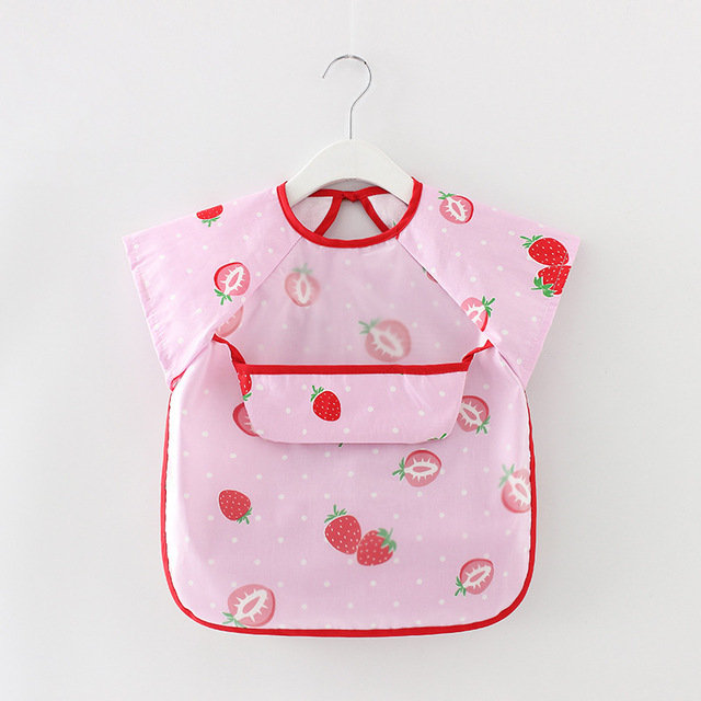 Waterproof Infant Eating Children Drawing Sleeveless Baby Bandana Bibs Cute Baby Bibs Soft Baby Apron Cotton Meal Burp Eva Clothes