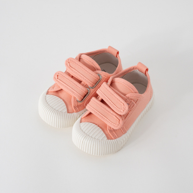 Boys Girls Candy Color Casual Shoes Toddler Kids Breathable Hook and Loop Shoes Luxury Soft Children Canvas Shoes Toddler Toddler