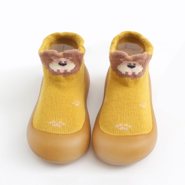 Unisex Children's Anti-Slip Shoes Cartoon Animal Fox Baby Girls First Walkers Boys Shoes Soft Rubber Outside Sole Toddler Pink