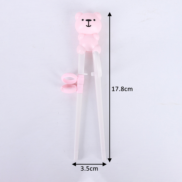 1pc cute cartoon baby beginner training chopsticks food grade silicone animal pattern baby learning chopsticks