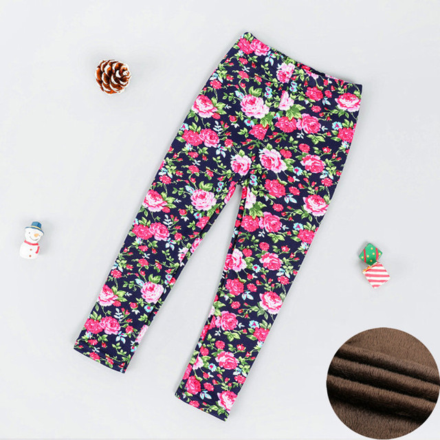 Kids Thicken Leggings Girls Autumn Winter Plus Velvet Trousers Baby Girl Skinny Pants 2021 Children's Clothing 2-11 Years