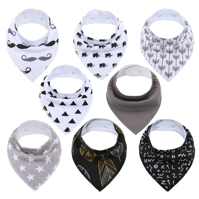 8pcs Civarua Kids Baby Bibs Newborn Baby Bandana Drool Bibs Super Soft Bandana Bibs for Boys and Girls 100% Organic Cotton Bibs