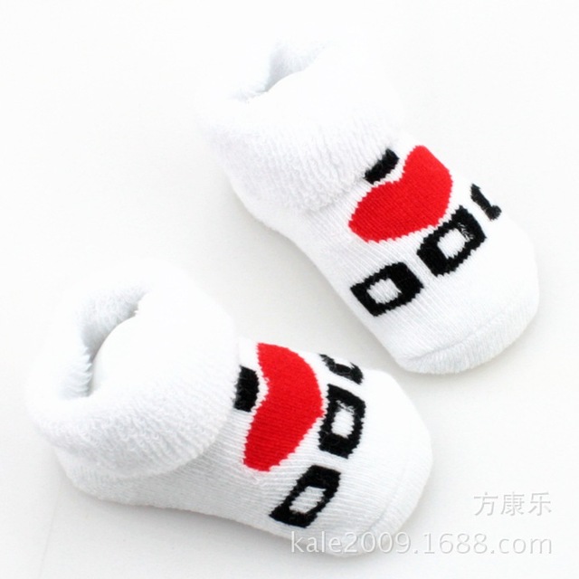 Spring Autumn Baby Cotton Socks Soft Cute Love Mama Girls Boys Floor Socks for 0-6 Months Newborn Baby Stripe Newborn Stuff