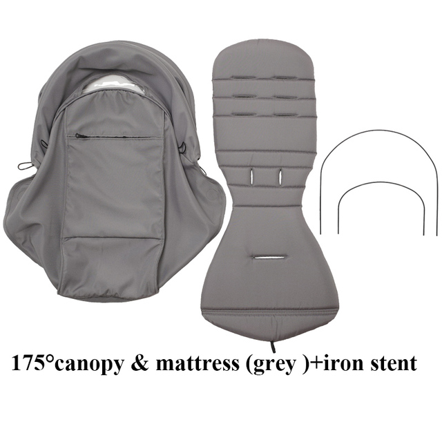 175 Degree Stroller Accessories Hood and Mattress Set for Babyzen Yoyo Canopy Cover Seat Cushion Fit Yuya Stroller Sunshade Original Fabric