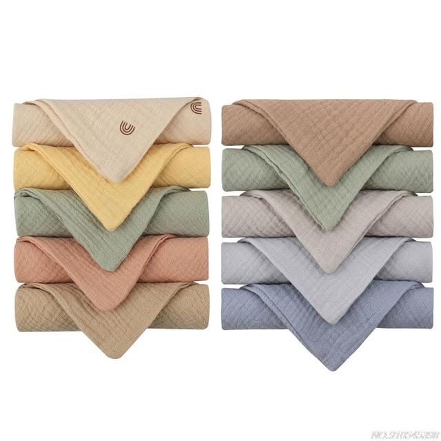 5pcs Baby Feeding Towel Soft Gauze Bath Towel Newborn Saliva Towel Burp Cloth D09 20 Dropshipping