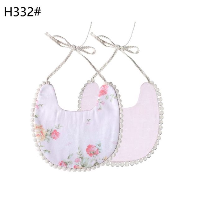 Baby Bib Infant Burp Cloths Toddler Bib Cotton Toddler Floral Dinner Towel Feeding Double Deck Cute Girl Bibs