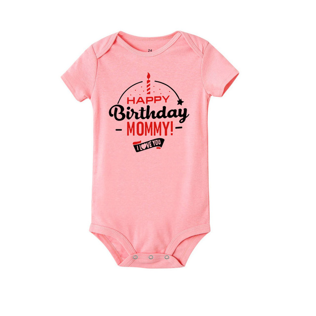 2021 Funny Happy Father's Day Mother Grandma Grandpa Baby Bodysuit Newborn Boys Girls Summer Short Sleeve Casual Wear